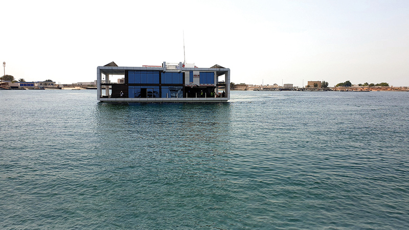 بيت عائم ومتحرك صديق للبيئة