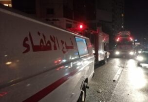 سيارة تابعة لفوج إطفاء بيروت