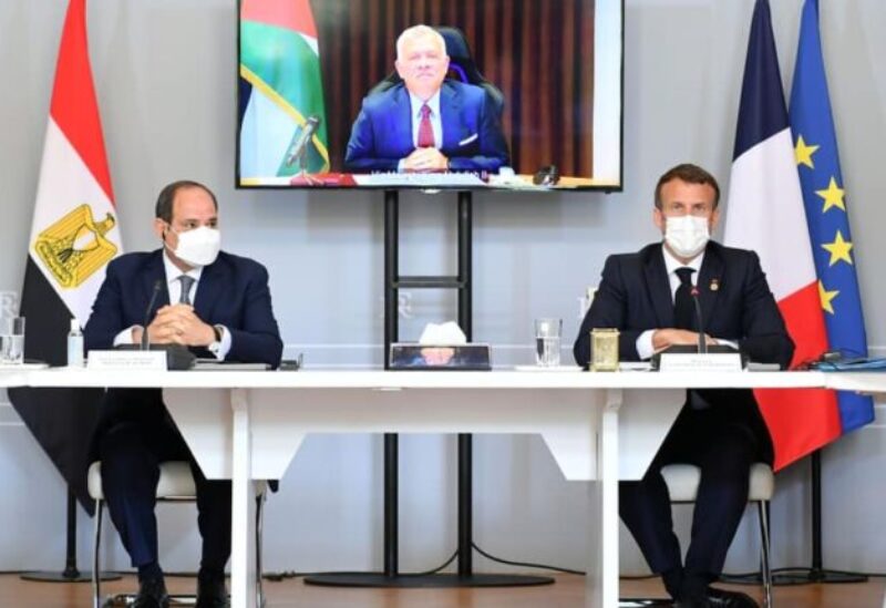 السيسي وماكرون والملك عبدالله