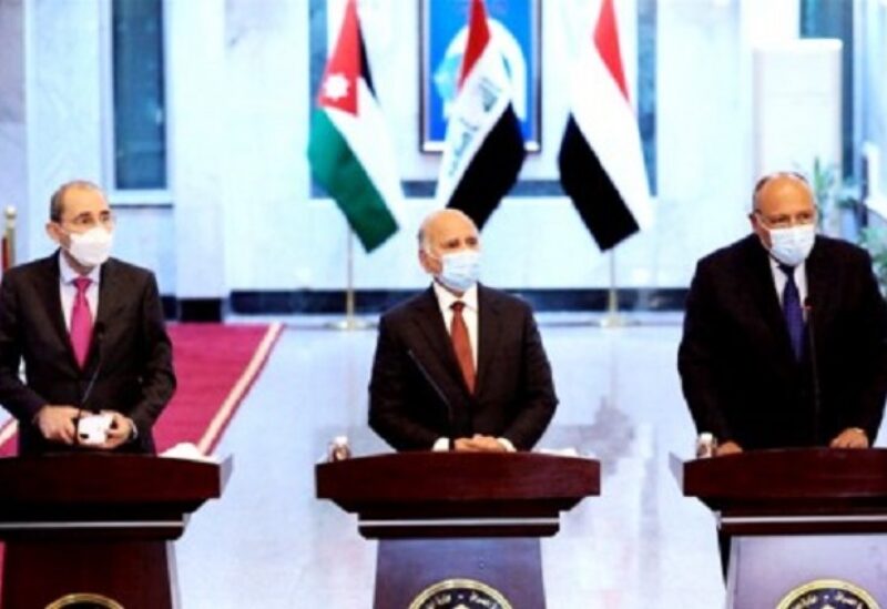 وزراء خارجية مصر والعراق والأردن