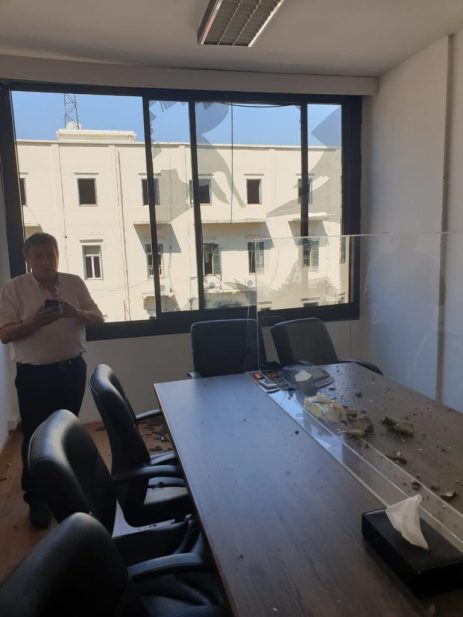 انفجار في مكتب المحامي صخر الهاشم