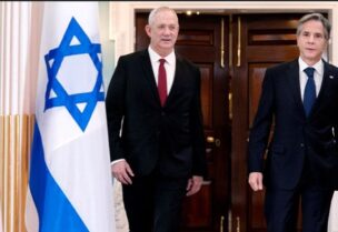 وزير الخارجية الأميركي أنتوني بلينكن يلتقي وزير الدفاع الإسرائيلي بيني غانتس