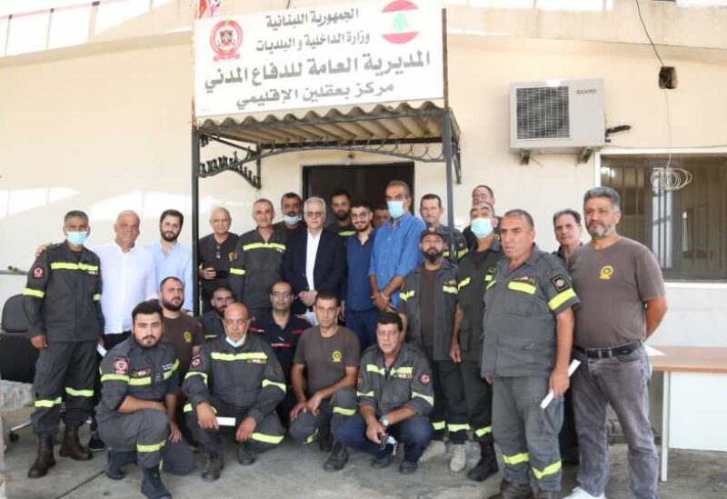 العميد خطار في مركز الدفاع المدني في بعقلين