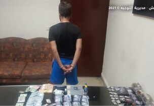 توقيف مروج مخدرات في الفنار