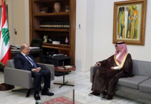 الرئيس اللبناني والسفير السعودي