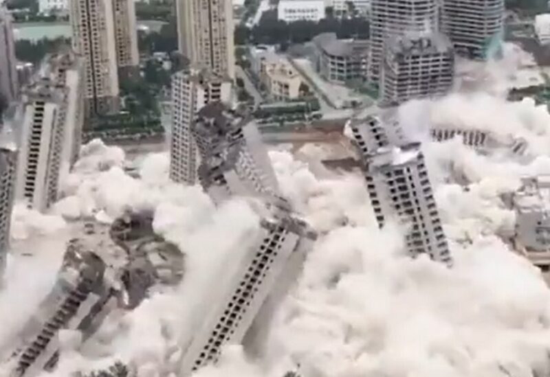 تفجير حي كامل في الصين