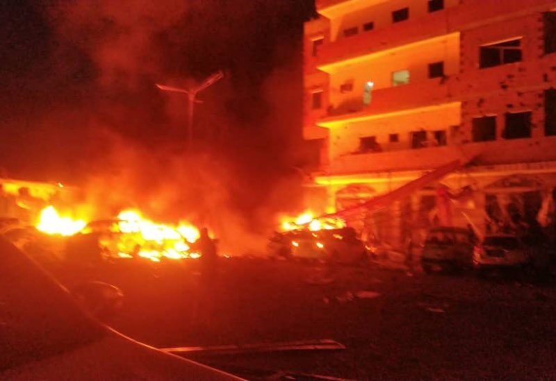 انفجار مروع قبالة مطار عدن