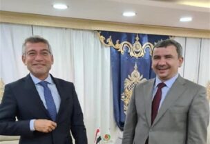 وزير الطاقة والمياه وليد فياض مع وزير النفط العراقي إحسان عبد الجبار اسماعيل