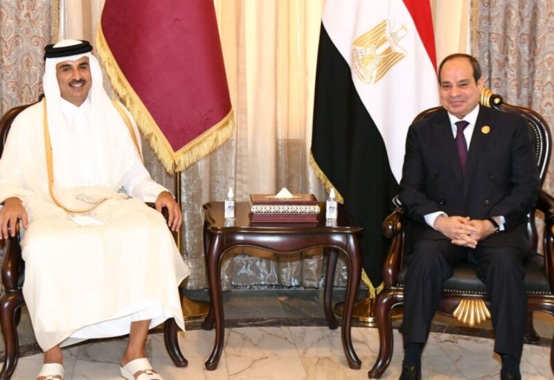 السيسي وأمير قطر- أرشيفية