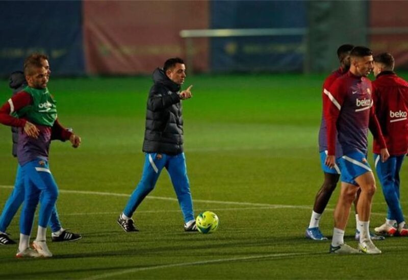 من تدريبات فريق برشلونة