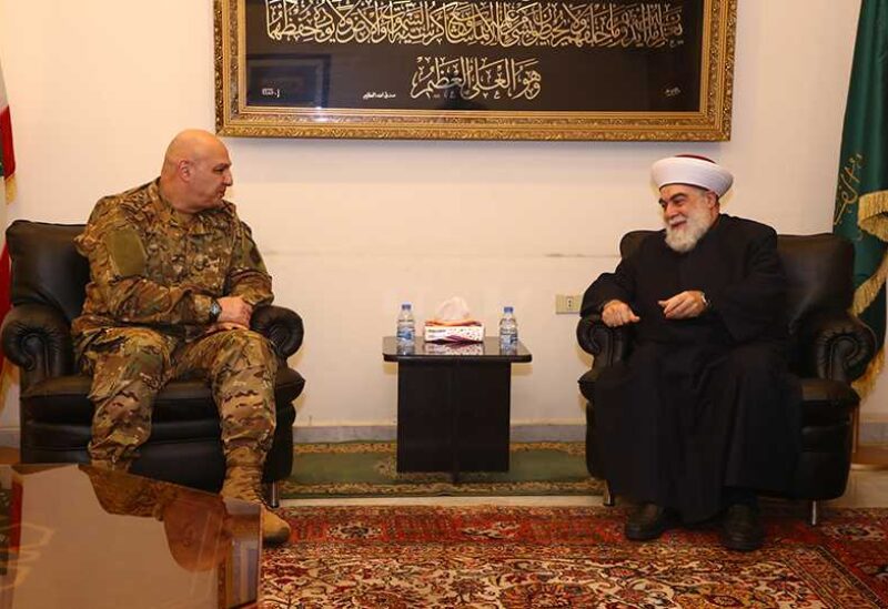 جوزيف عون مع مفتي طرابلس والشمال الشيخ محمد إمام