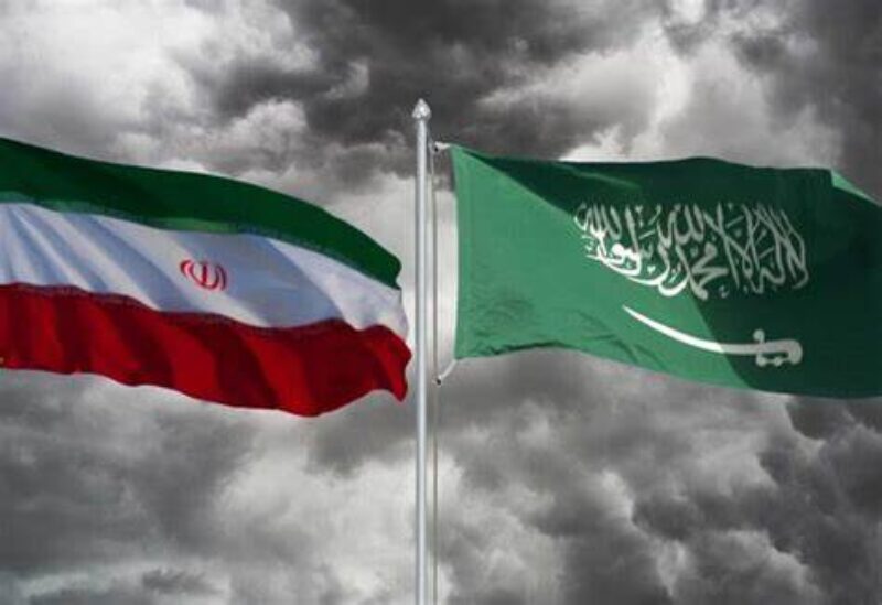 العلم الايراني والسعودي