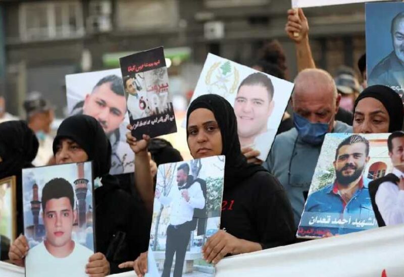 وقفة لأهالي ضحايا انفجار المرفأ