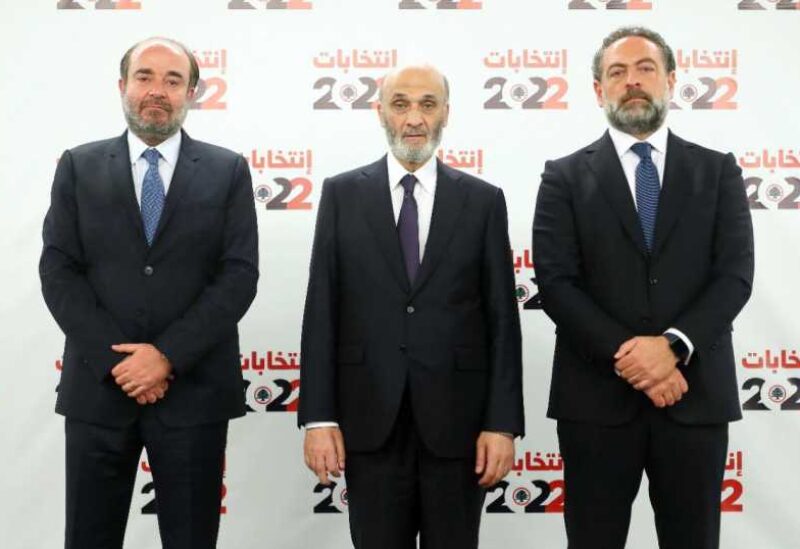 جعجع مع مرشّحيه في زحلة