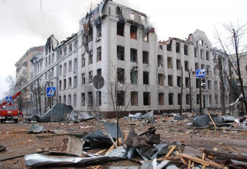 آثار الدمار في خاركيف