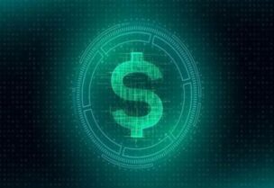 شعار تعبيري للدولار الرقمي