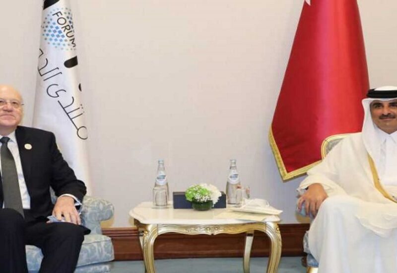 أمير قطر وميقاتي