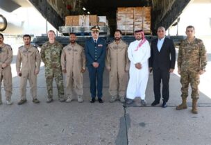 استقبال الهبة القطرية في مطار الشهيد رفيق الحريري الدولي
