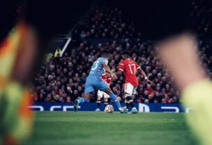 من مباراة أتلتيكو مدريد ومانشستر يونايتد