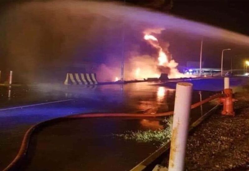 آثار اعتداء مليشيا الحوثي بطائرات مسيرة على جنوبي السعودية