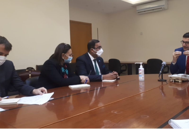 وزير الزراعة عباس الحاج حسن مع وفد من الفاو