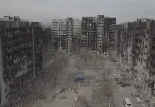 آثار القصف الروسي على ماريوبول