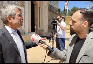 وزير الطاقة والمياة وليد فياض وربيع شنطف
