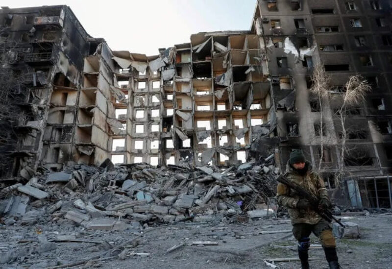 آثار الدمار في مدينة ماريوبول الواقعة في إقليم دونباس.