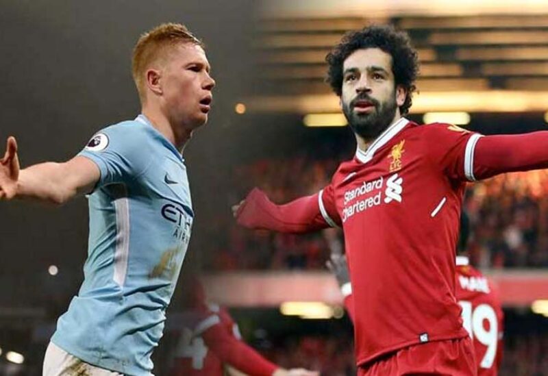محمد صلاح مهاجم ليفربول وكيفن دي بروين صانع لعب مانشستر سيتي
