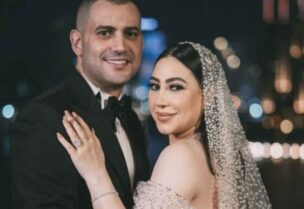 الفنانة الشعبية بوسي وزوجها مصفف الشعر هشام ربيع