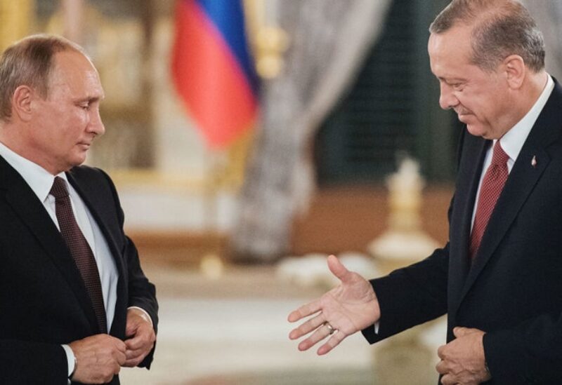 بوتن مع نظيره التركي رجب طيب أردوغان