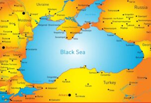 خارطة توضح الدول المطلة على البحر الأسود
