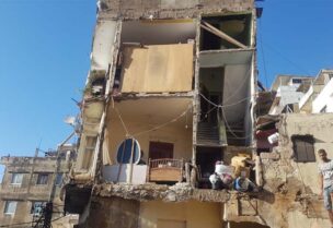 المبنى المنهار في منطقة ضهر المغر في طرابلس
