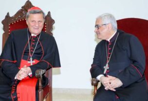 الأمين العام لسينودس الأساقفة الكاردينال ماريو غريش و رئيس أساقفتها المطران بولس عبد الساتر