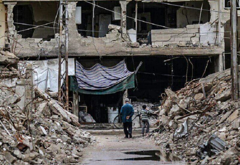 دمار حي في ريف دمشق