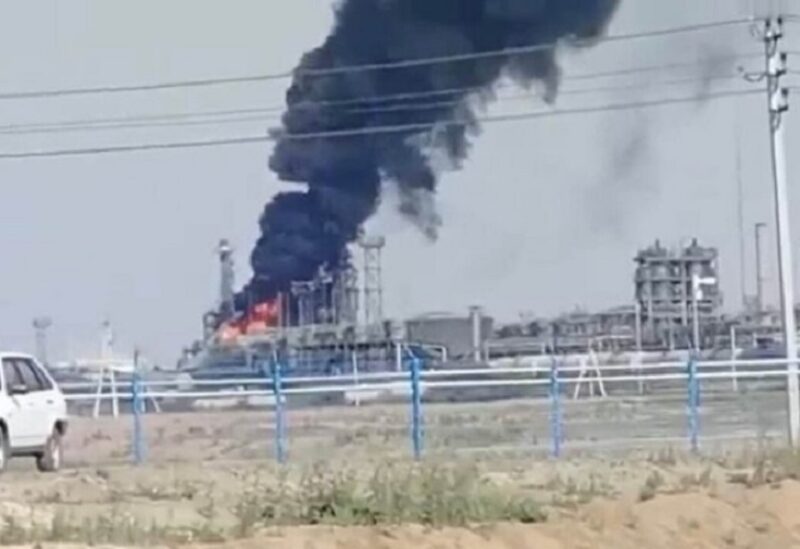 حريق في منشأة نفط روسية-أرشيفية