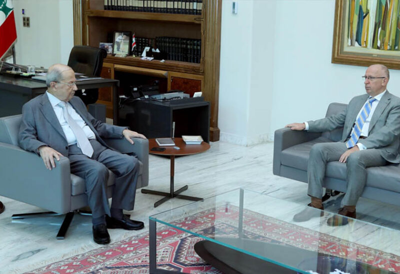 الرئيس عون خلال استقباله السفير الأوكراني في لبنان