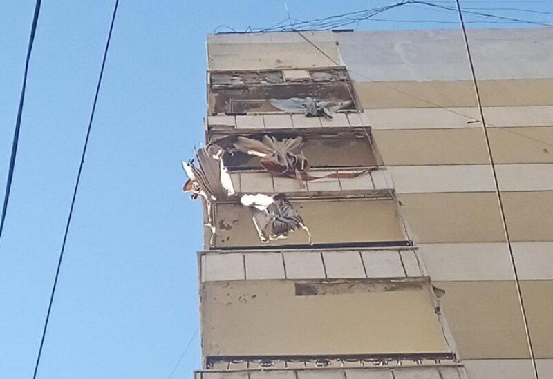 انهيار سقف شرفة في منطقة برج البراجنة