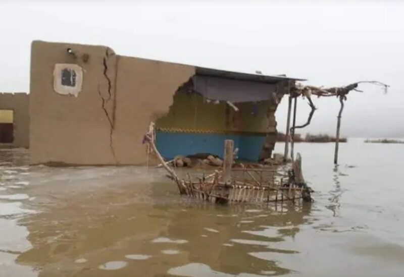 صورة من السيول التي اجتاحت اليمن