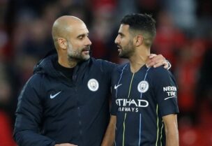 غوارديولا واللاعب الجزائري رياض محرز