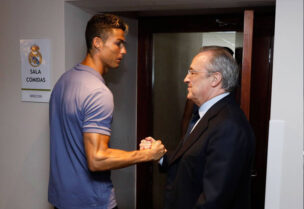رئيس ريال مدريد فلورنتينو بيريز وكريستيانو رونالدو