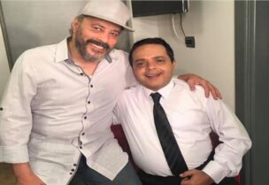 عمرو عبد الجليل برفقة الفنان محمد هنيدي