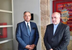 وزير الثقافة محمد وسام المرتضى والسفير الايراني الجديد في لبنان مجتبى أماني