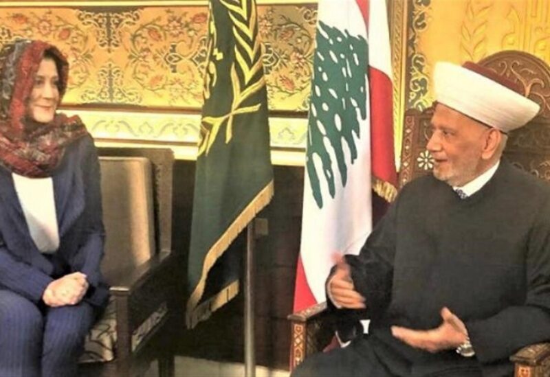 مفتي الجمهورية الشيخ عبد اللطيف دريان في دار الفتوى سفيرة الولايات المتحدة الاميركية لدى لبنان دوروثي شيا