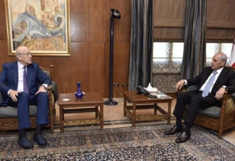 الرئيس نبيه بري في لقاء مع الرئيس المكلف نجيب ميقاتي