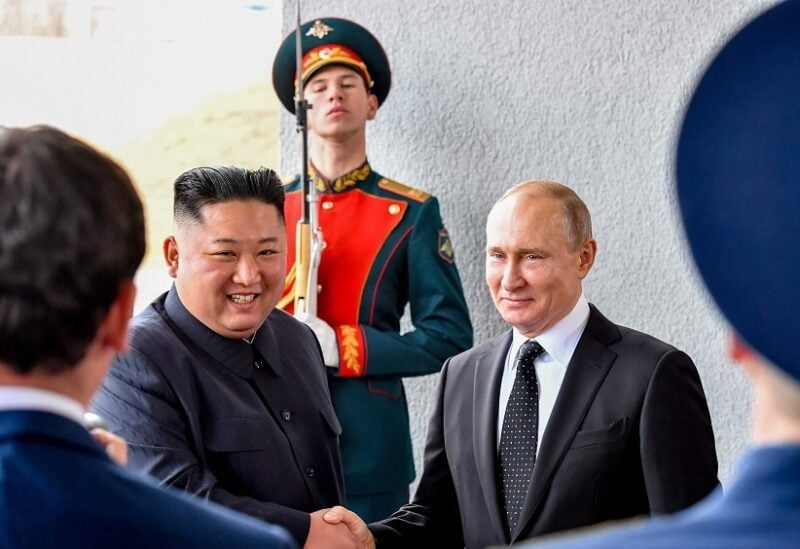بوتين ونظيره الكوري الشمالي كيم جونغ أون