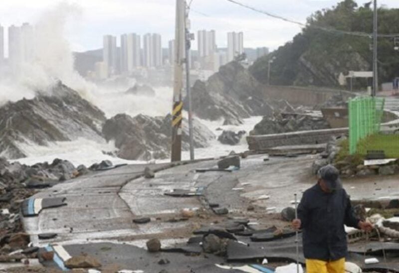 أضرار إعصار هينامنور في كوريا الجنوبية