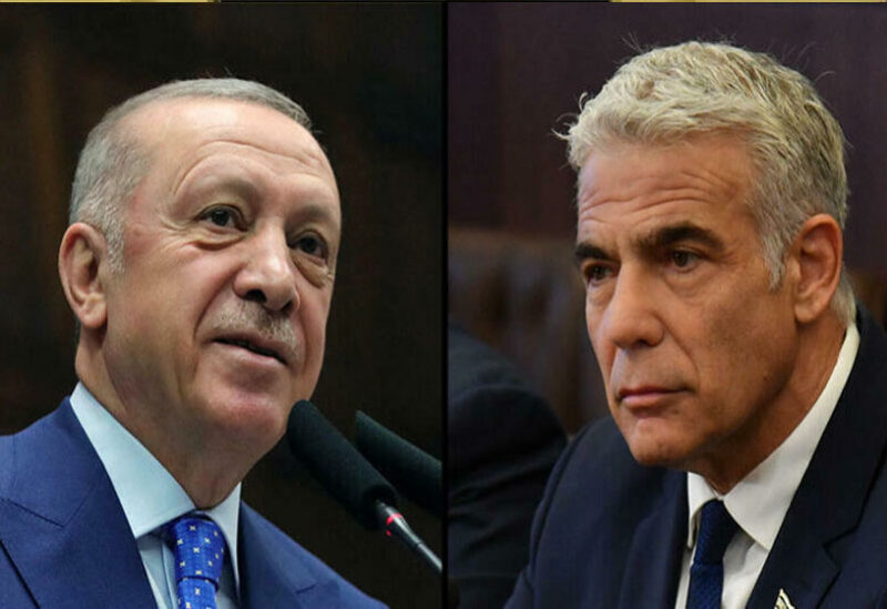 الرئيس التركي رجب طيب أردوغان ورئيس الوزراء الإسرائيلي يائير لابيد