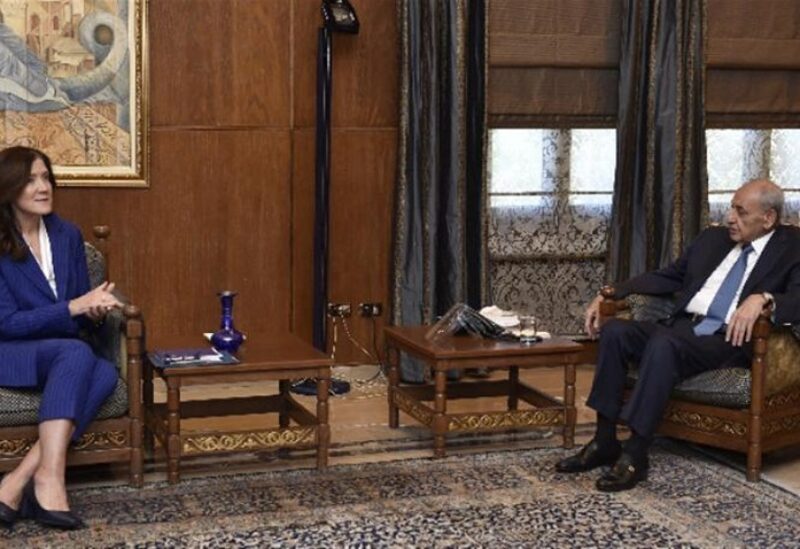 رئيس مجلس النواب نبيه بري وسفير الزلايات المتحدة الاميركية لدى لبنان دوروثي شيا