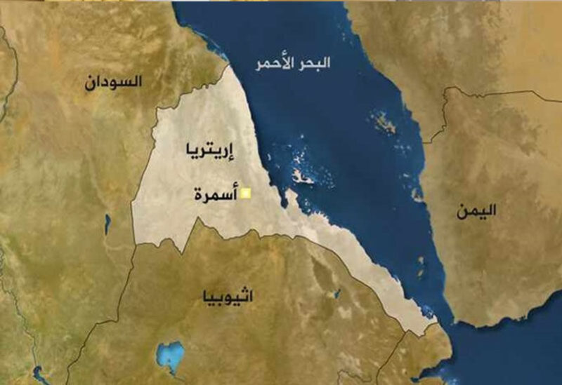 خارطة الحدود بين إرتيريا وإثيوبيا